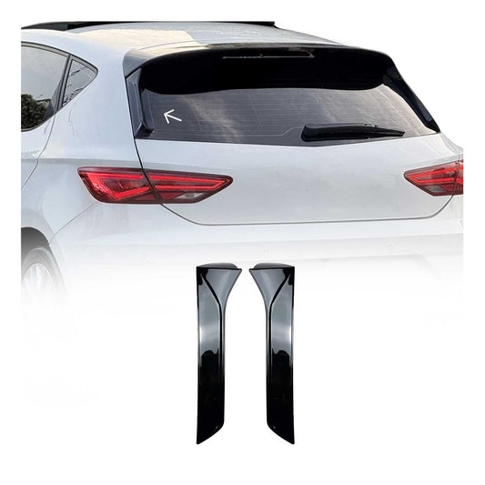 Benzi decorative pentru geamuri Seat Leon 3 2012-2020 ABS Negru Lucios Set 2 bucăți
