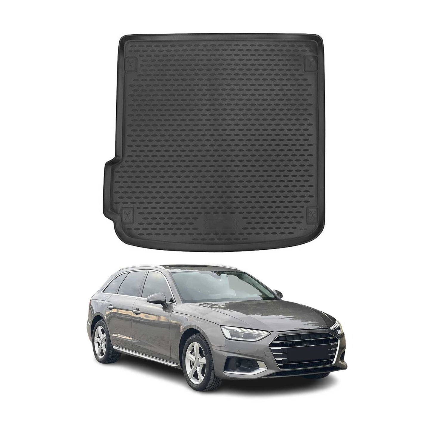 Covoraș portbagaj/tapițerie portbagaj pentru Audi A4 B9 Avant 2015-2025, cauciuc TPE, negru