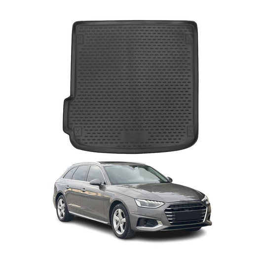 Covoraș portbagaj/tapițerie portbagaj pentru Audi A4 B9 Avant 2015-2025, cauciuc TPE, negru