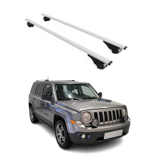 Dachträger Grundtäger für Jeep Patriot 2007-2017 75kg Metall Silber 2 tlg