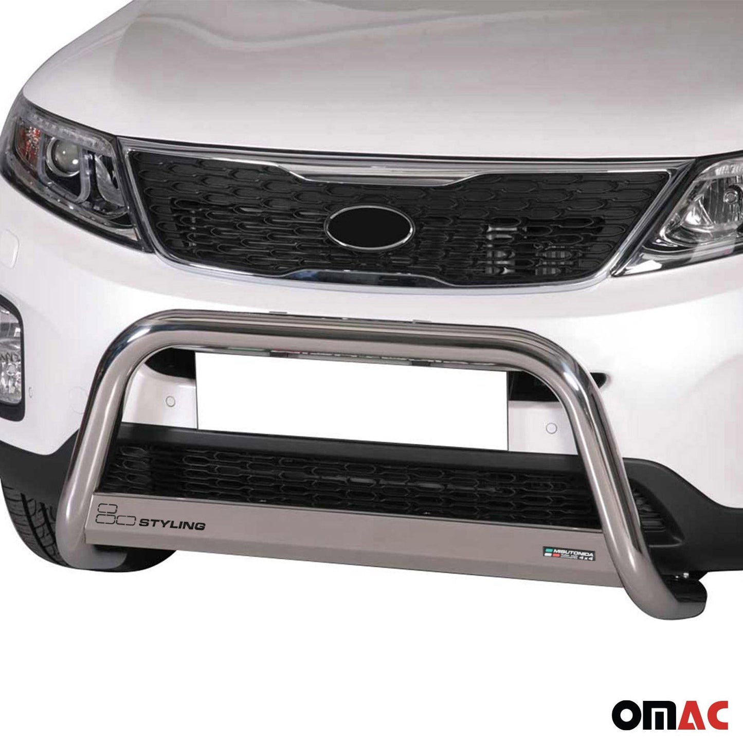 Bară de protecție/buton față pentru Kia Sorento 2012-2015 ø63mm oțel argintiu protecție