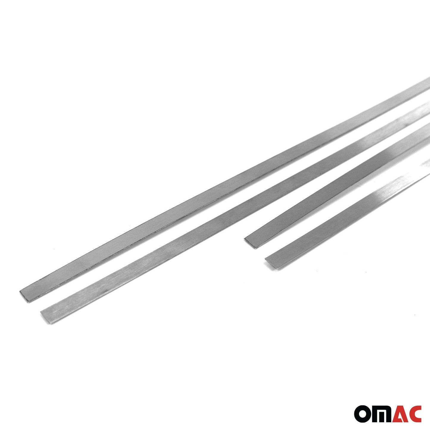 Ornamente prag ușă pentru Mercedes W201 1982-1993, crom periat, 4x