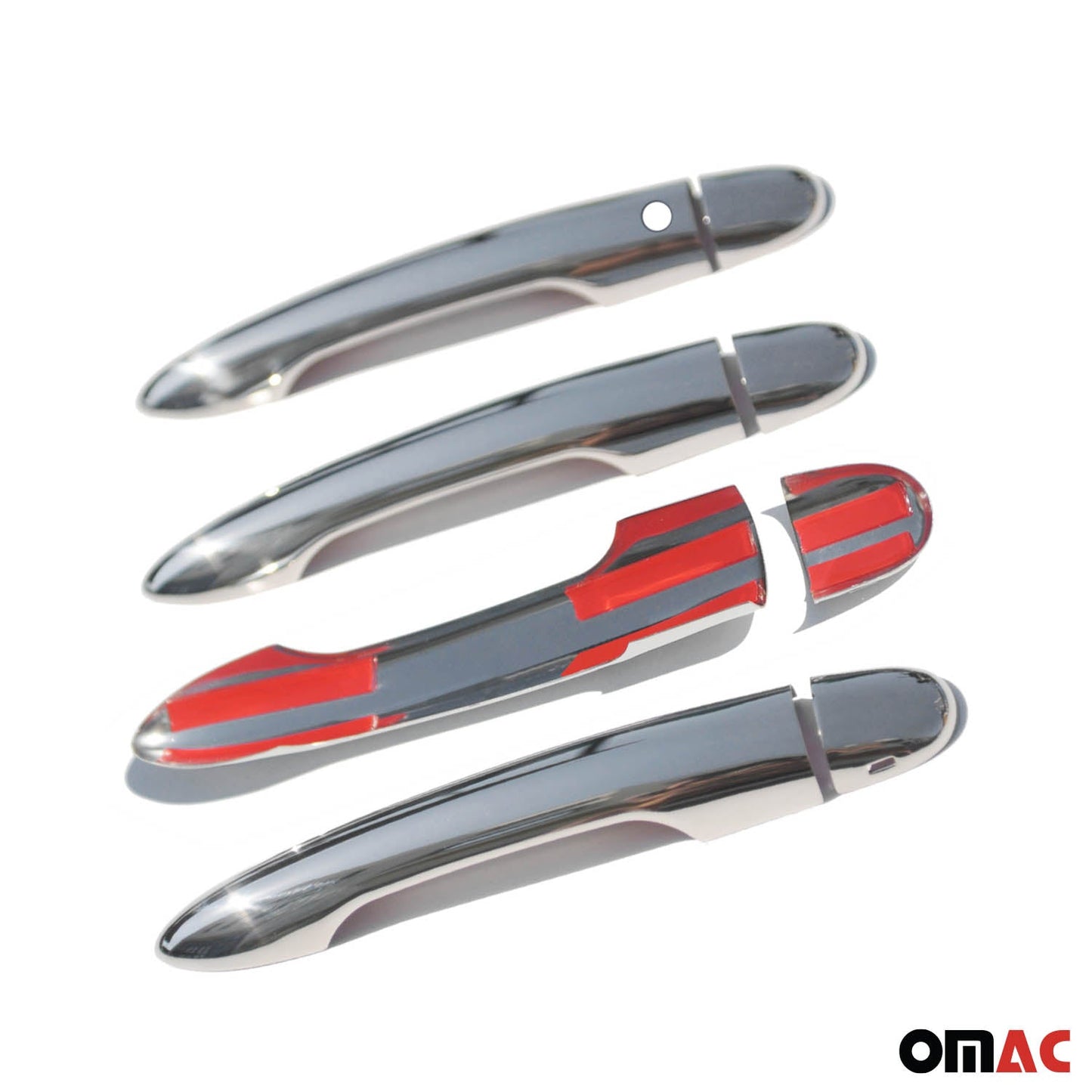 Ornamente cromate pentru mânerul ușii Renault Laguna 2001-2007 cu 4 uși, oțel inoxidabil, 8 buc.