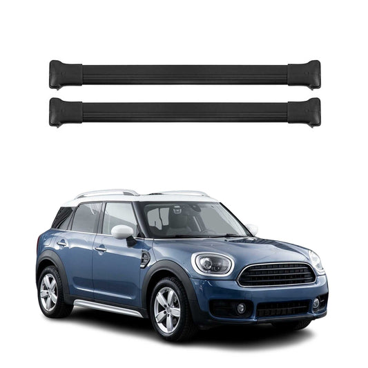 Portbagaj de plafon pentru Mini Countryman F60 2017-2023 75kg aluminiu negru 2 piese