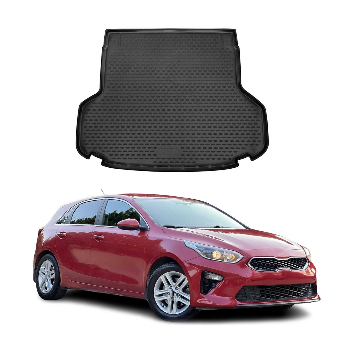 Covoraș portbagaj/tapițerie portbagaj pentru Kia Ceed SW 2005-2021, cauciuc TPE, negru