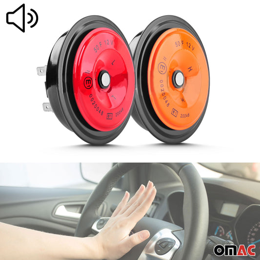 Klakson pneumatyczny dwutonowy 12 V 105-118 dB, ostrzegawczy do motocykli, E-Mark