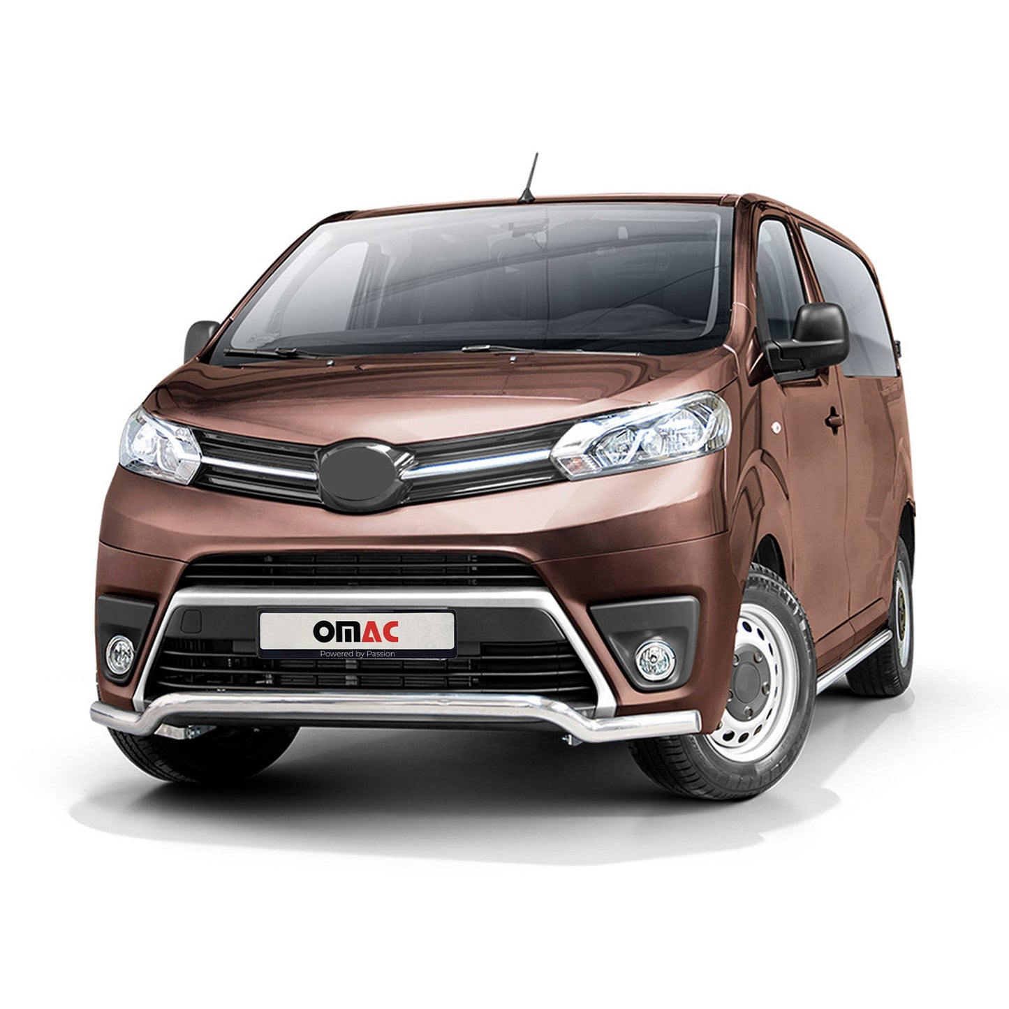 Bară de protecție față, bară de protecție față pentru Toyota Proace 2016-2022, oțel, omologată ABE, argintiu