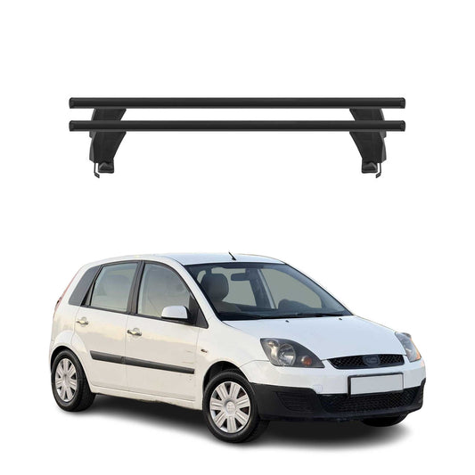 Bagażnik dachowy Menabo do Forda Fiesty 2002-2008, 5-drzwiowy, 50 kg, aluminiowy, czarny, 2x