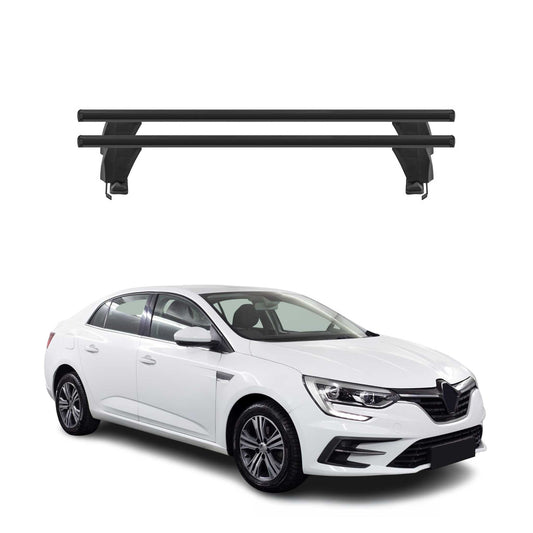 Menabo Dachträger Grundtäger für Renault Megane 2016-2025 50kg Alu Schwarz 2 tlg