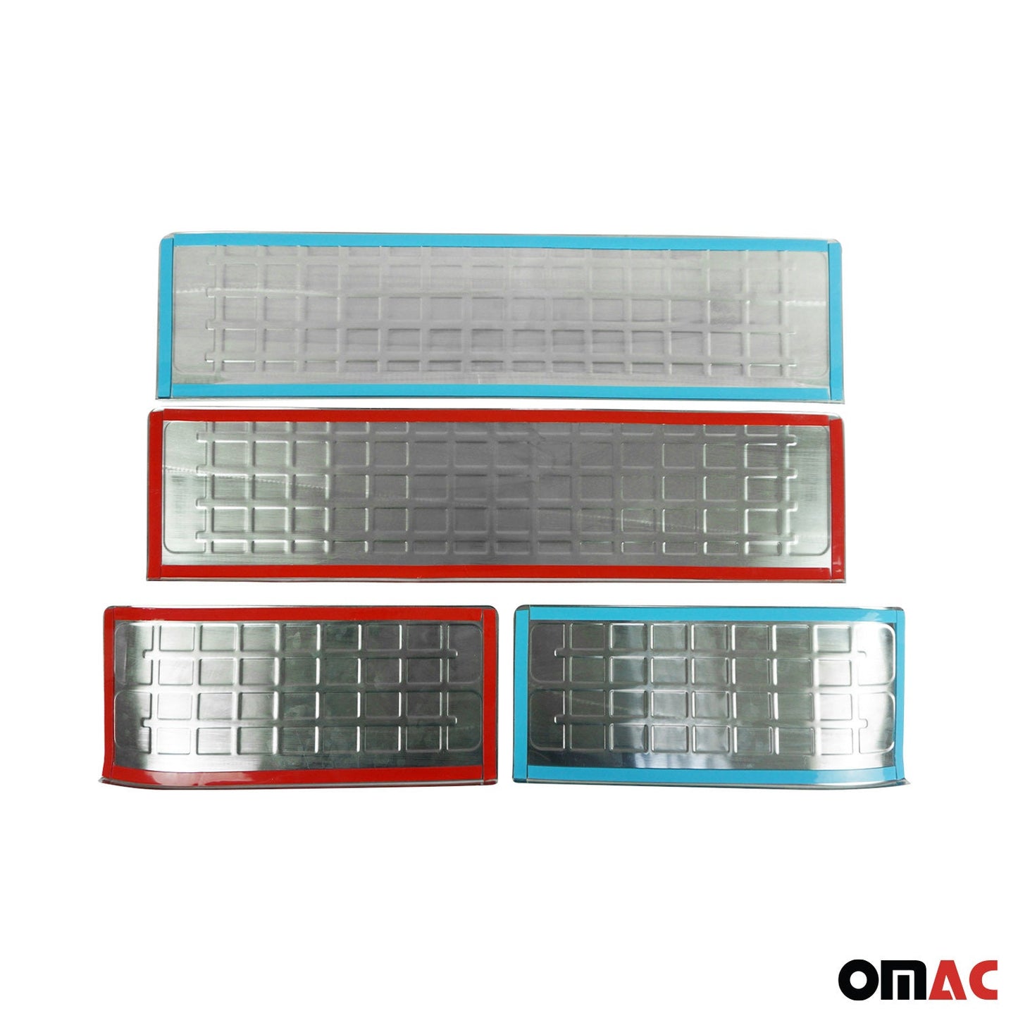 Ornamente prag uși pentru Citroen Jumpy 2017-2025, oțel inoxidabil, argintiu, set 4 piese