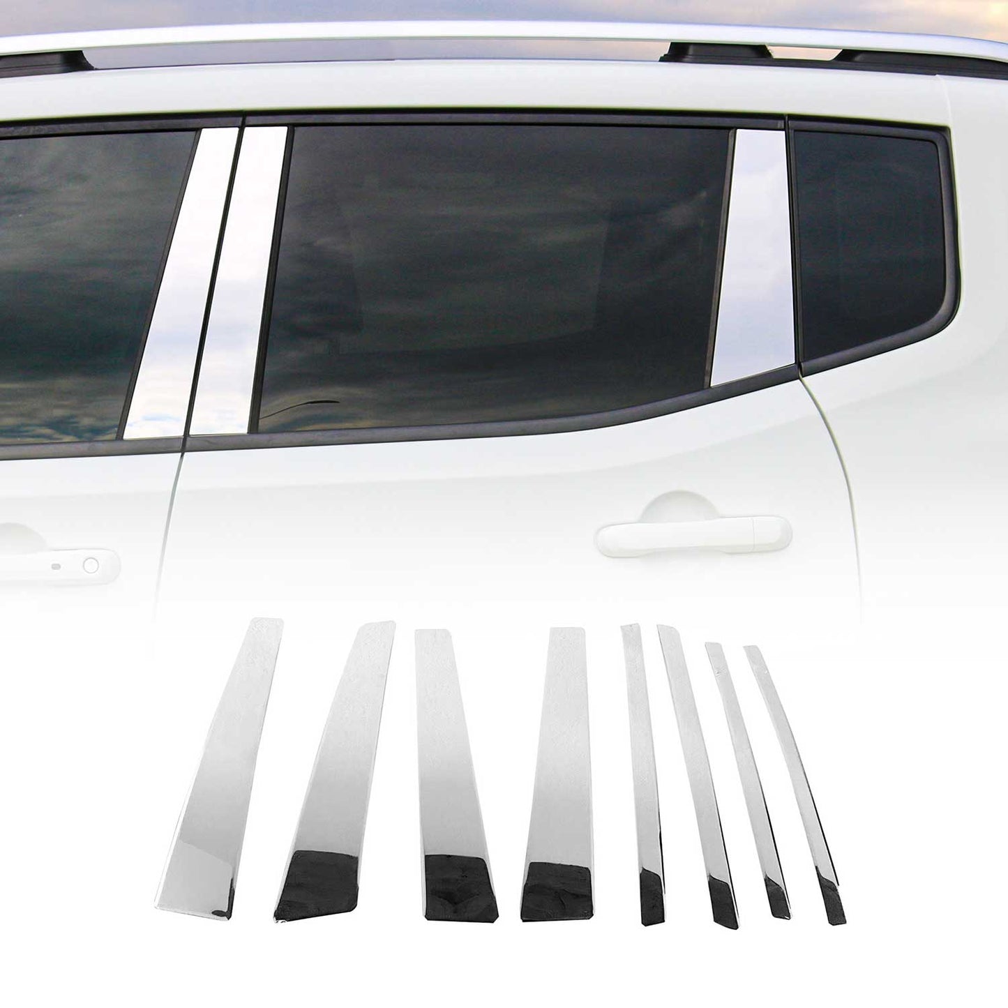 B-Säule Türsäulen Verkleidung für Suzuki Grand Vitara 2005-2015 Edelstahl 8tlg