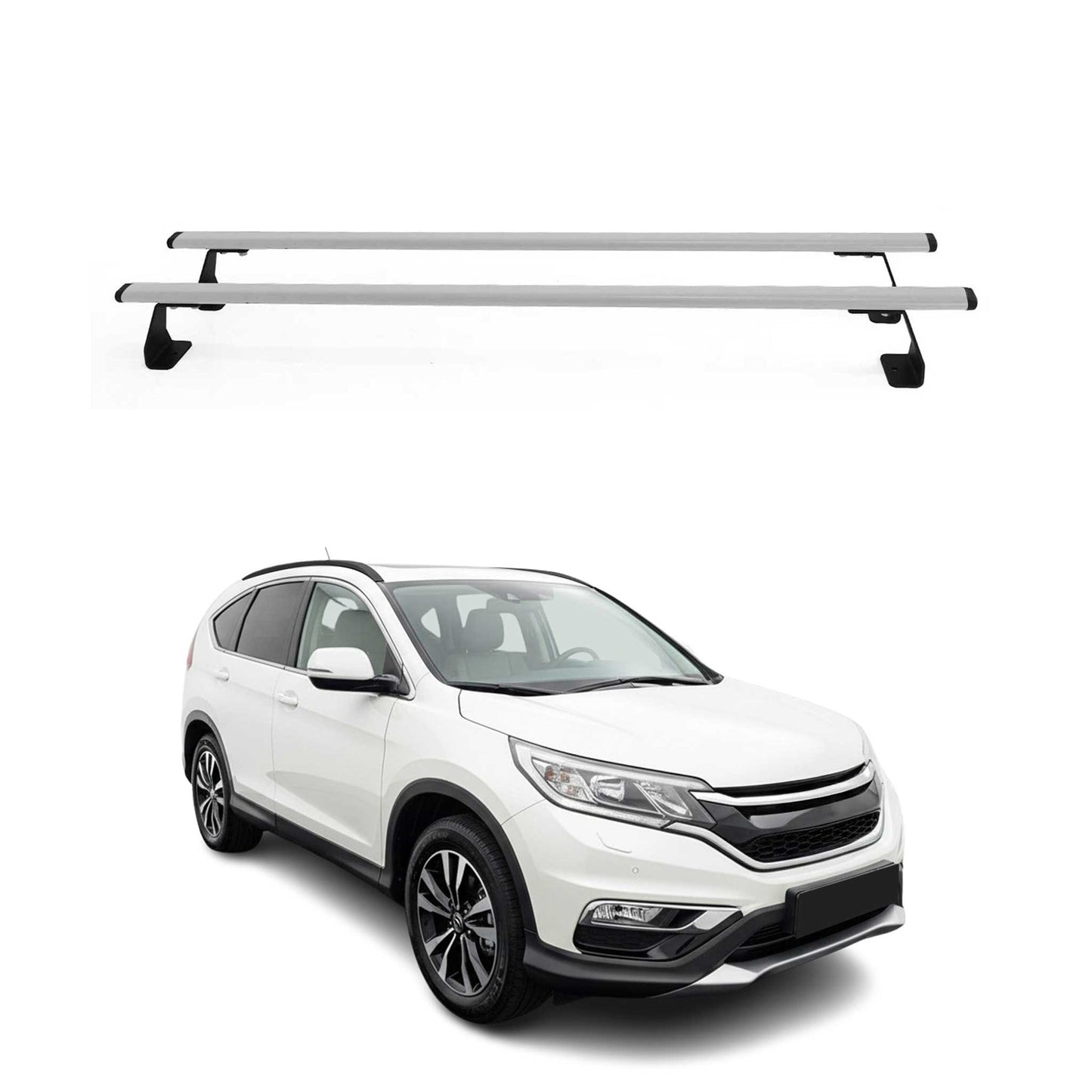 Dachträger Grundtäger für Honda CR-V mk4 2012-2016 75kg Stahl Silber 2 tlg
