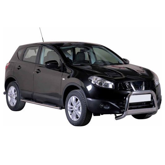 Bară de protecție/buton față pentru Nissan Qashqai 2010-2013, ø63mm, oțel, argintiu