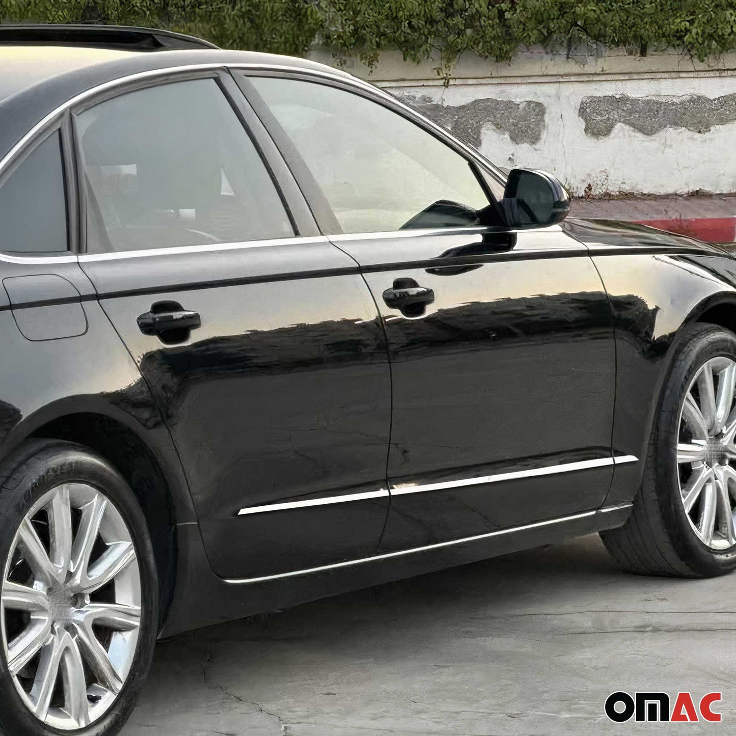 Seitentürleiste Türleisten Türschutzleiste für Audi A6 C7 2011-2018 Edelstahl 6x