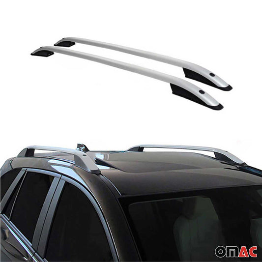 Bare de plafon, portbagaj plafon, aluminiu, pentru Dacia Sandero Stepway 2008-2020, argintii, 2x