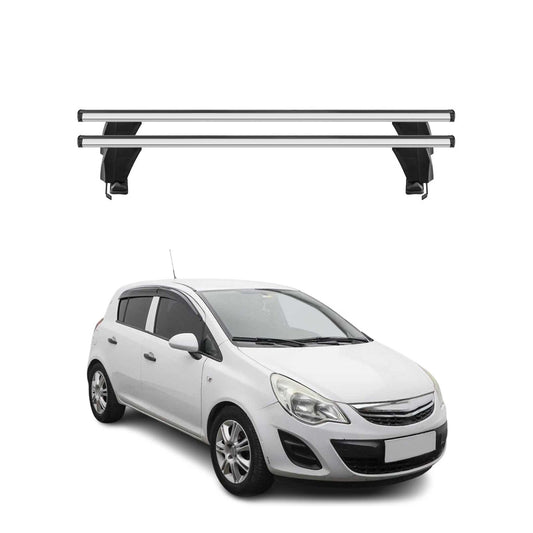 Menabo Dachträger Grundtäger für Opel Corsa D 2010-2014 FL 50kg Alu Silber 2 tlg