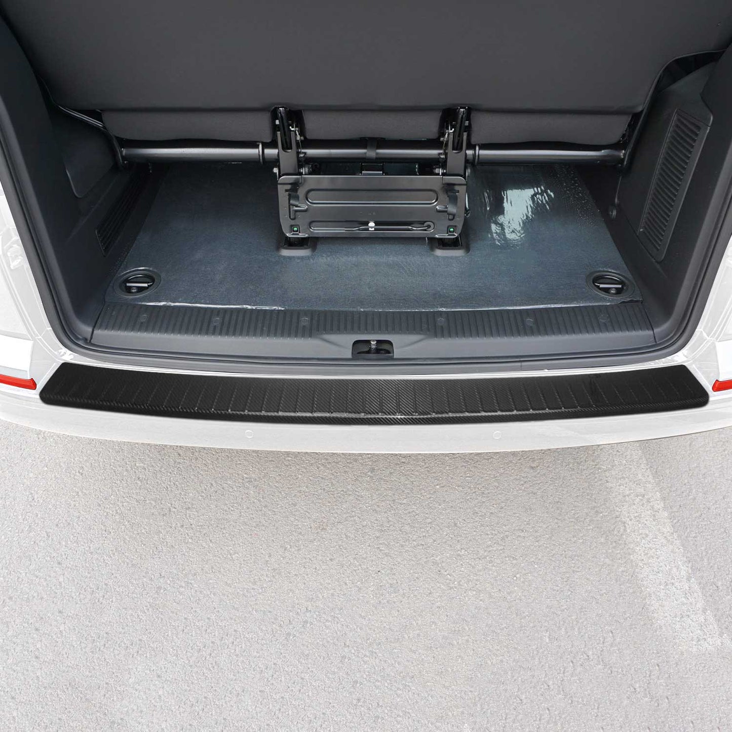 Apărătoare prag dublu din fibră de carbon, negru, pentru VW T6 T6.1 Transporter 2015-2024