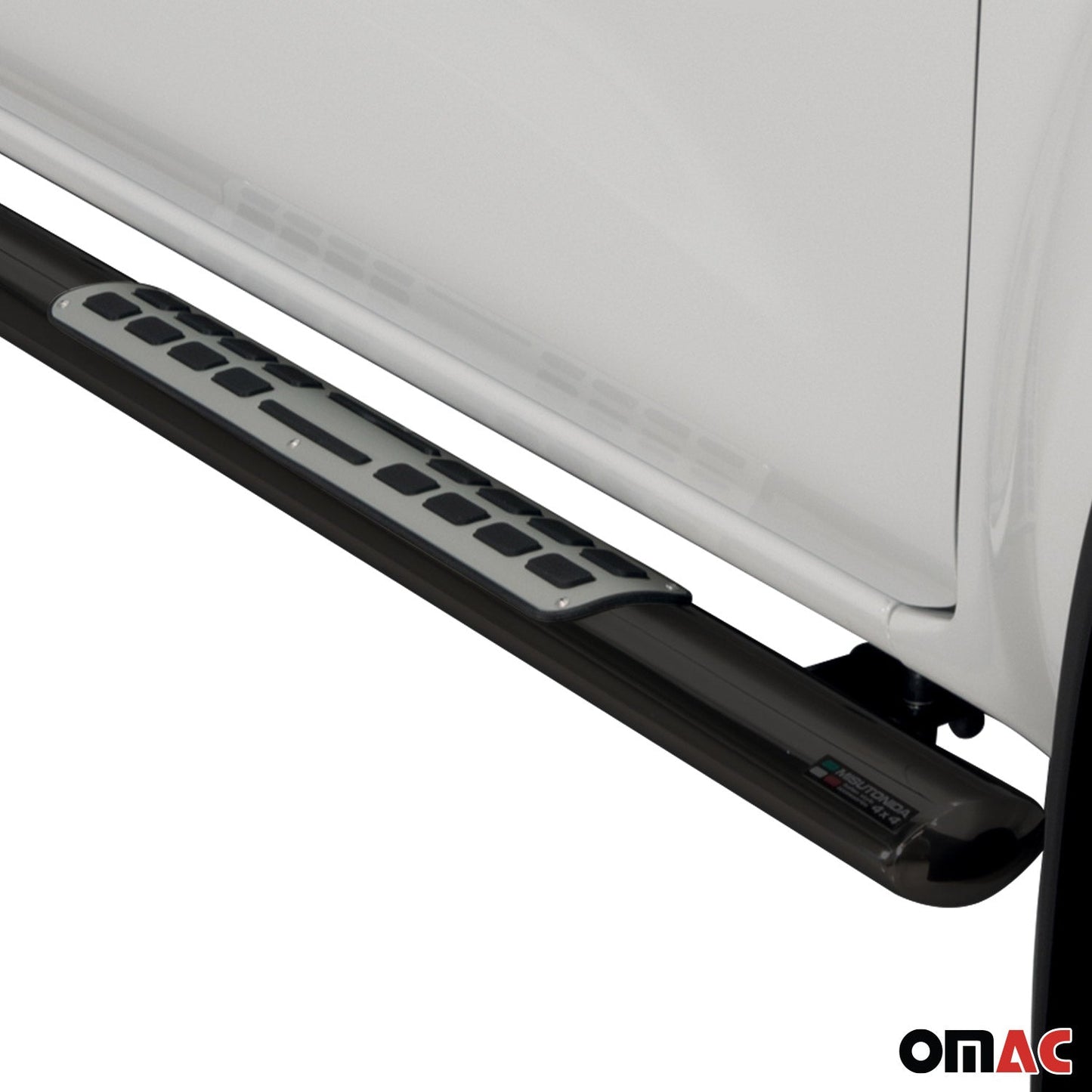 Edelstahl Seitenschweller Schwellerrohre für Renault Alaskan 2017-2021 Schwarz