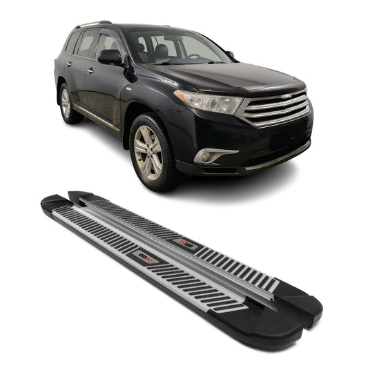 Trittbretter Seitenbretter Schweller für Toyota Highlander 2007-2014 Alu Schwarz