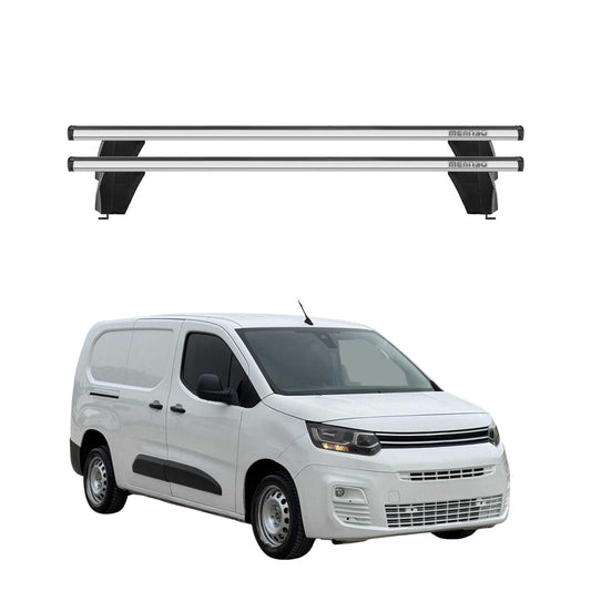 Menabo Dachträger Grundtäger für Citroen Berlingo 2018-2025 75kg Alu Silber 2x
