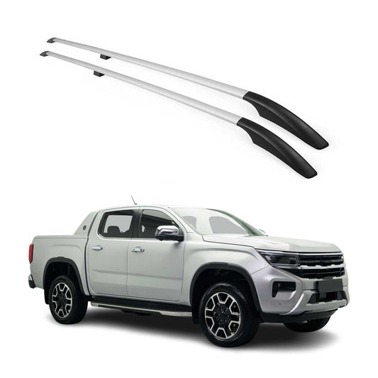 Dachreling Relingträger für VW Amarok 2022-2024 Double Cab Alu Silber 2 tlg