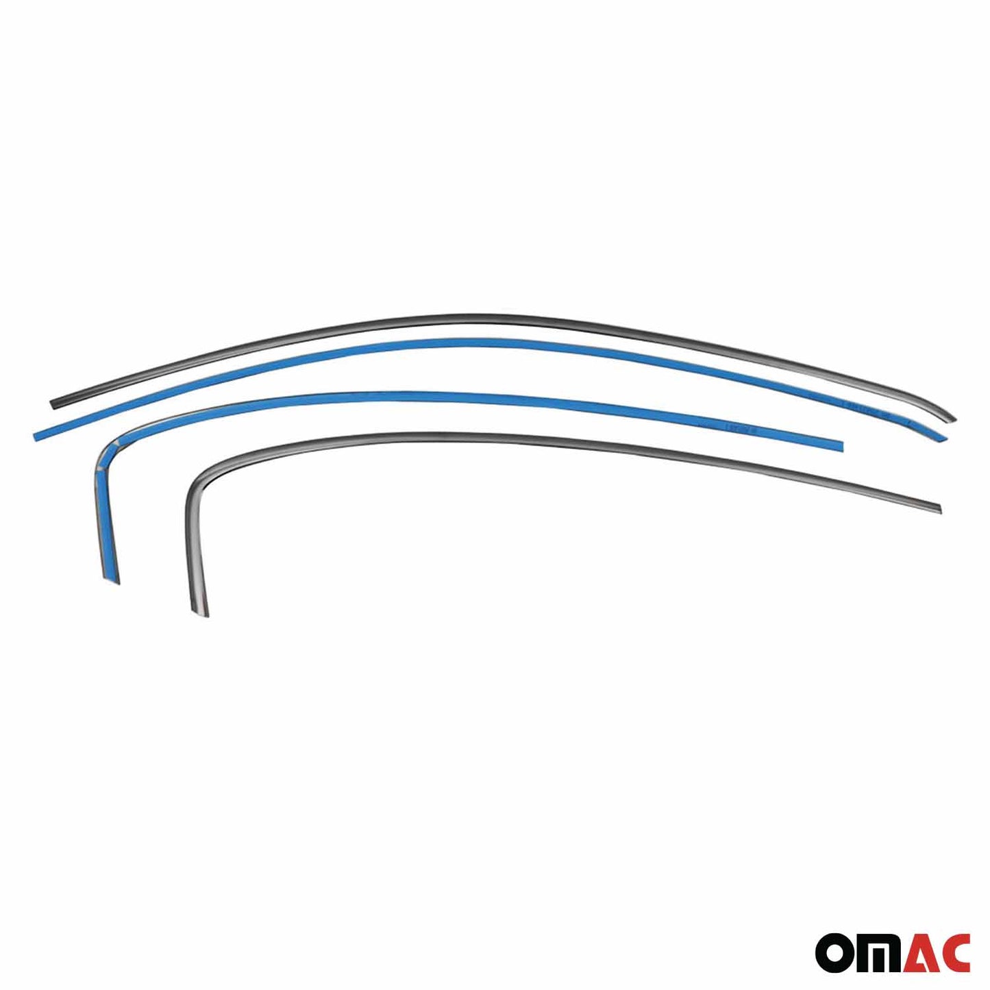 Fensterleisten Zierleisten für Fiat Tipo 2015-2025 Edelstahl Dunkel 4tlg