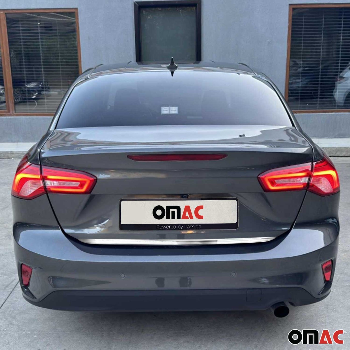 Bandă decorativă portbagaj, bandă decorativă spate pentru Ford Focus 2018-2021, partea inferioară din oțel inoxidabil cromat