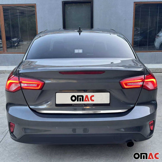 Bandă decorativă portbagaj, bandă decorativă spate pentru Ford Focus 2018-2021, partea inferioară din oțel inoxidabil cromat