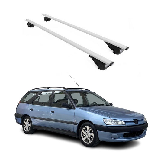 Dachträger Gepäckträger für Peugeot 306 Kombi 1993-2001 Grundträger Metall Grau