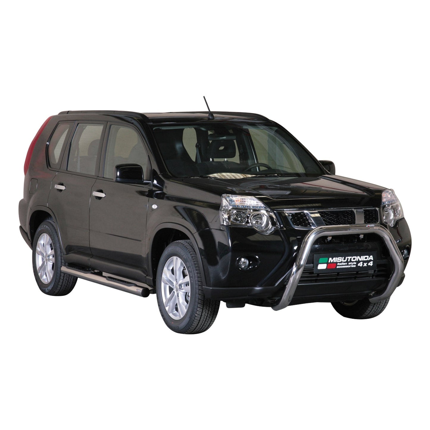 Bară de protecție/buton față pentru Nissan X-Trail 2011-2014, ø76mm, oțel, argintiu