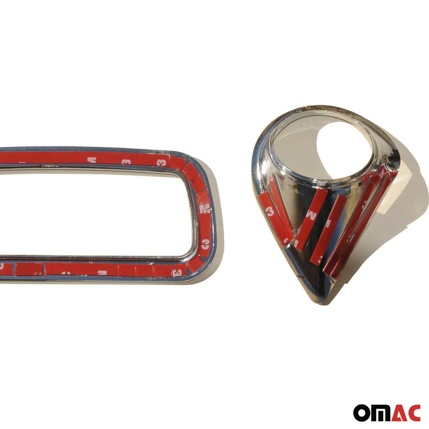 Ramă reflectorizantă spate pentru Mitsubishi ASX, cromată, ABS argintie, set 3 piese