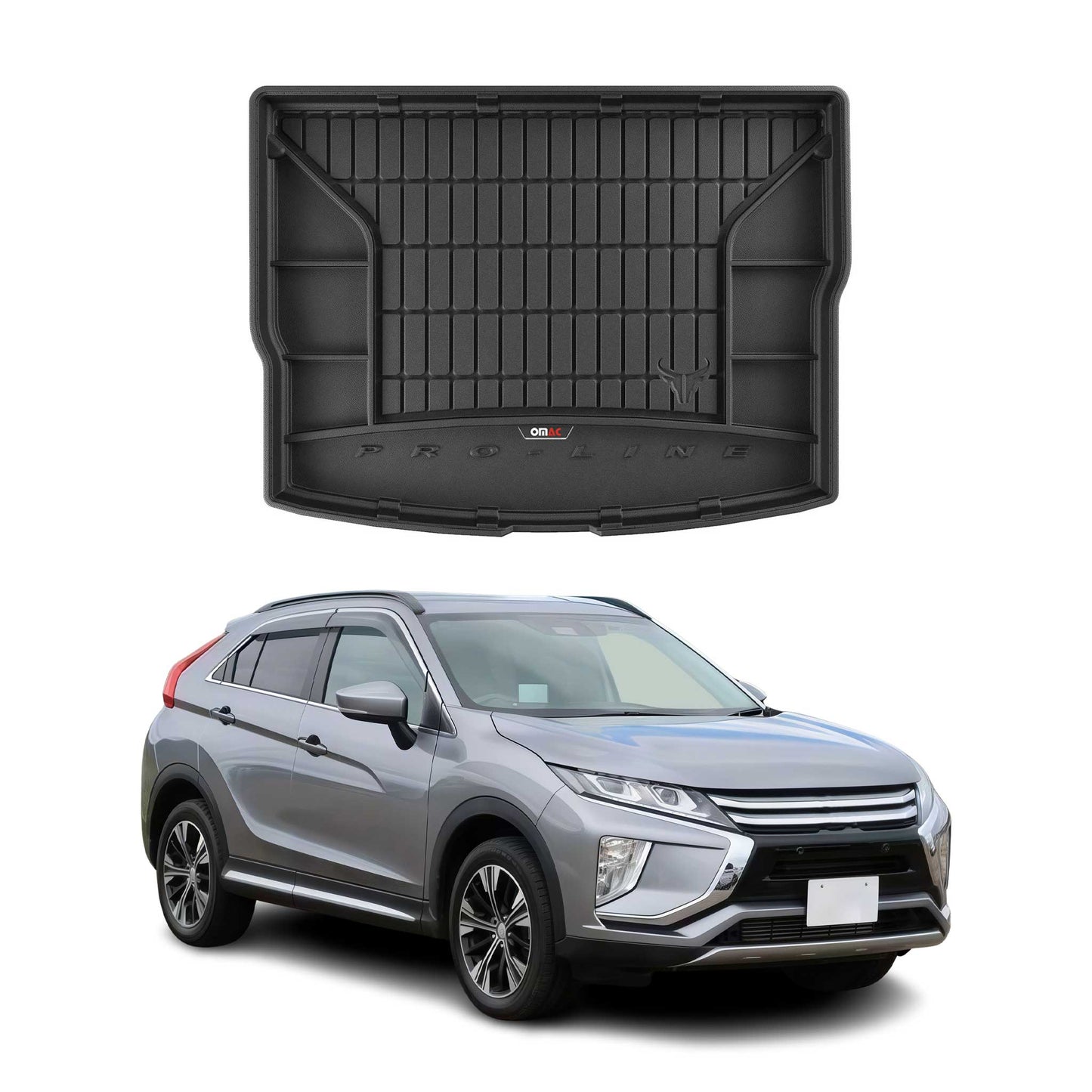 OMAC Gummi Kofferraumwanne für Mitsubishi Eclipse Cross 2018-2025 TPE Schwarz