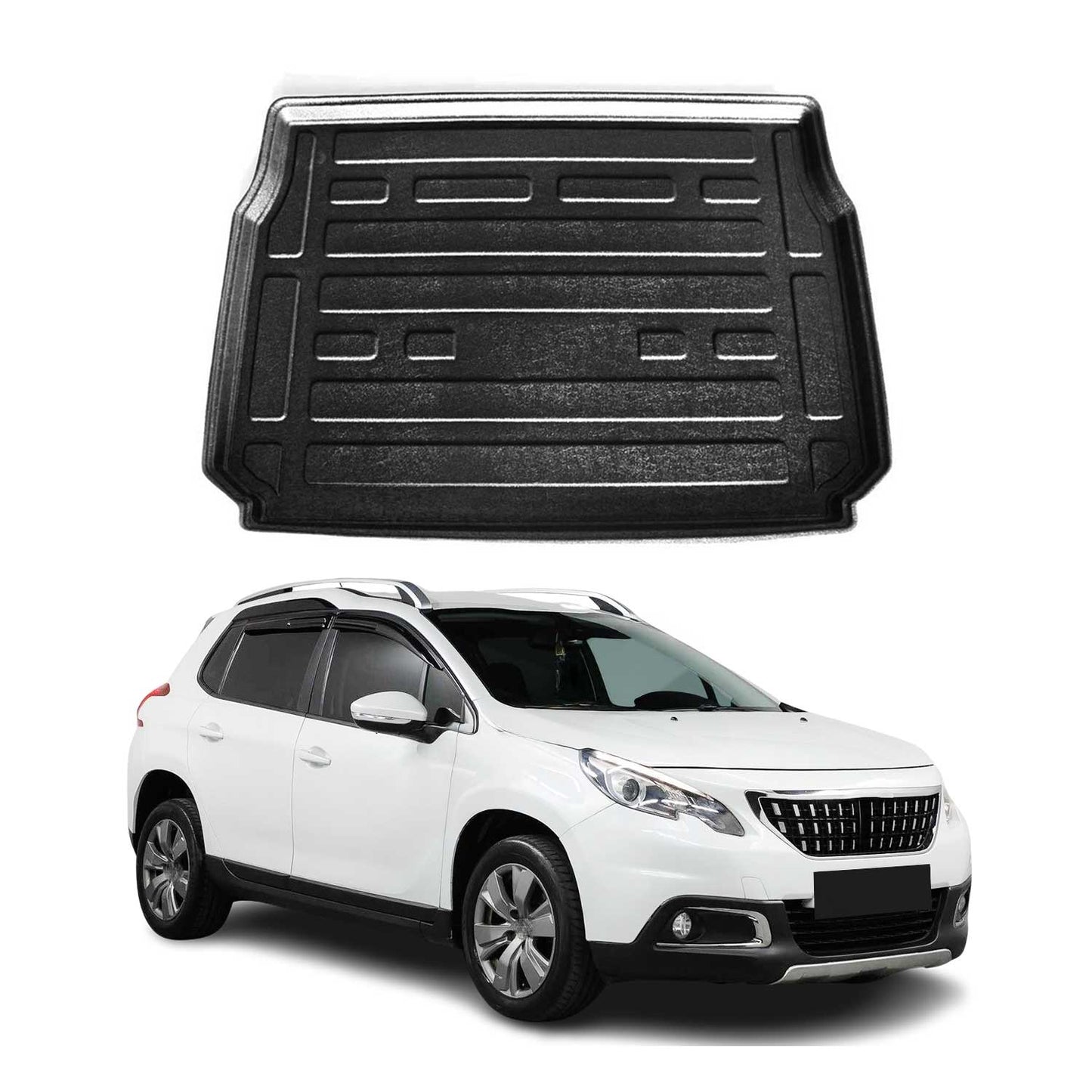 Protecție portbagaj/cargo pentru Peugeot 2008 2013-2025, cauciuc TPE, negru