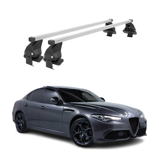 Menabo Dachträger Grundtäger für Alfa Romeo Giulia 2015-2025 50kg Stahl Grau 2x