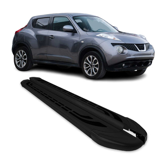 Trittbretter Seitenschweller Seitenbretter für Nissan Juke 2010-2025 Alu Schwarz