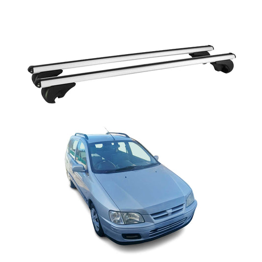 Dachträger für Mitsubishi Space Star mk1 1999-2002 Pre-FL 75kg Alu Silber 2x