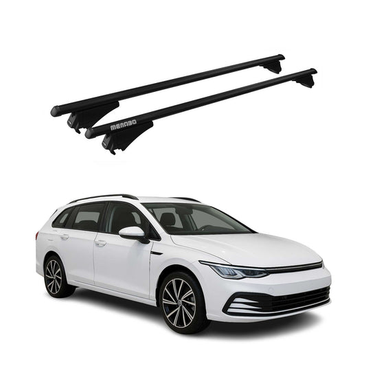 Menabo Dachträger Grundtäger für VW Golf 2019-2025 75kg Aluminium Schwarz 2 tlg