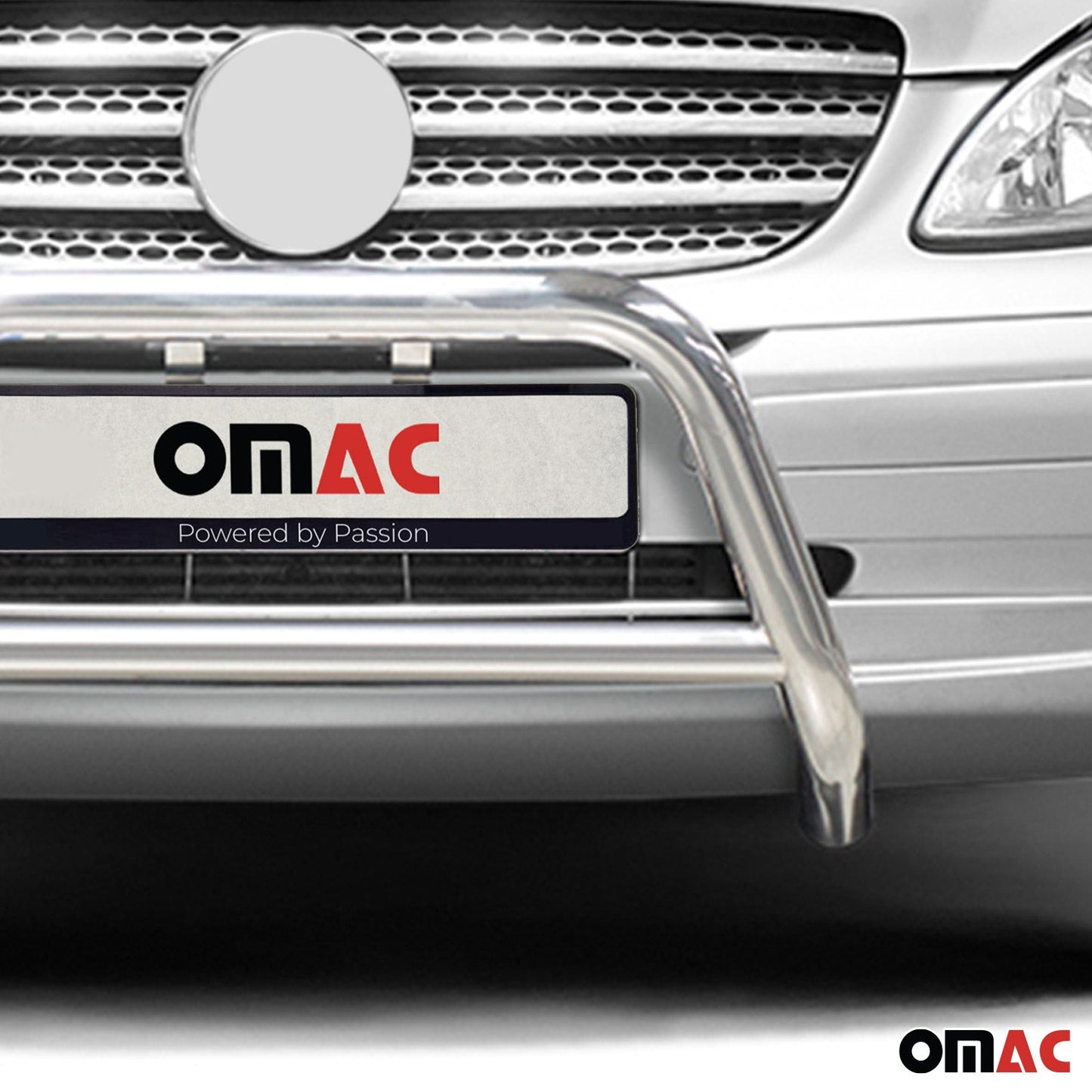 Bară de protecție/buton față pentru Mercedes Vito W639 2003-2010, omologată ABE, ø63mm, argintiu