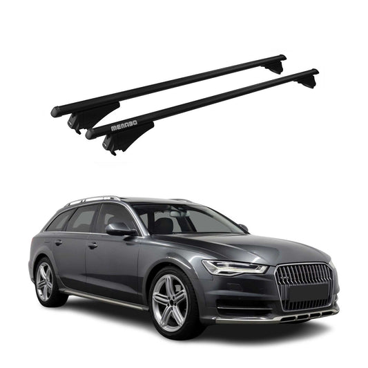 Menabo Dachträger Grundtäger für Audi A6 C7 Allroad 2012-2018 75kg Alu Silber 2x