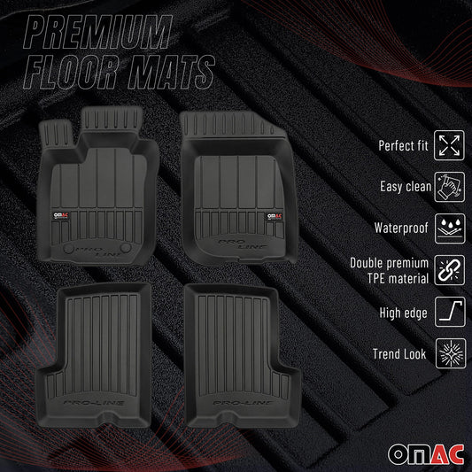 2010-2018 Dacia Duster Fußmatten TPE Schwarz 4 tlg