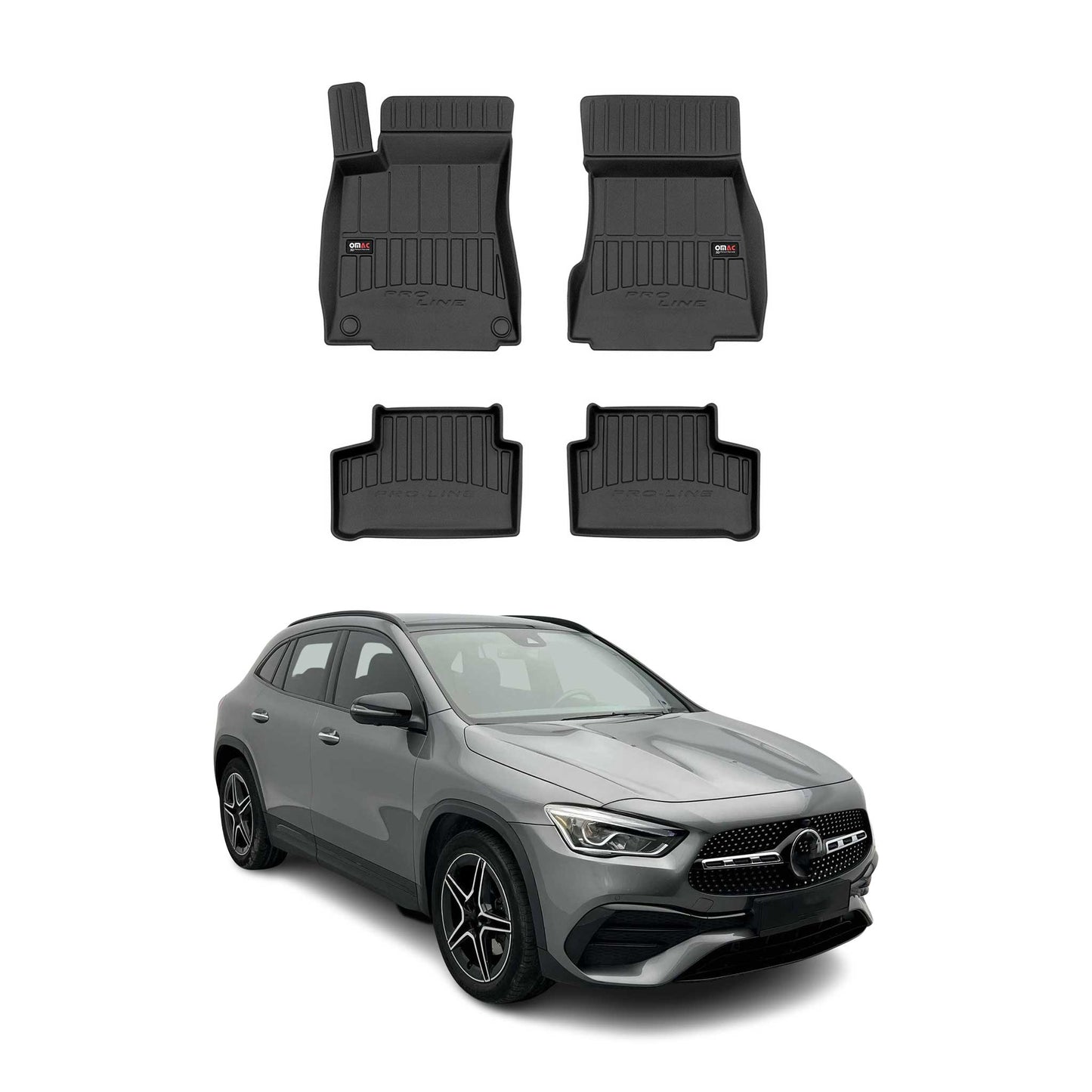 Covorașe auto TPE negre pentru Mercedes GLA H247 2020-2025, 4 buc.
