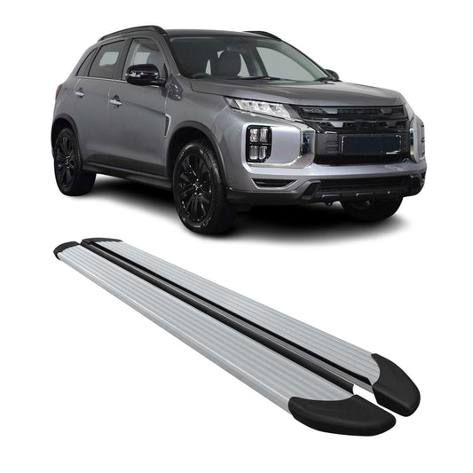 Listwy progowe/progi boczne do Mitsubishi ASX 2023-2025, aluminiowe, srebrne, 2 sztuki