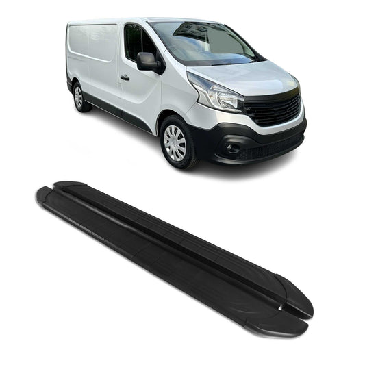 Trittbretter Seitenschweller für Renault Trafic 2014-2024 L2 Aluminium Schwarz