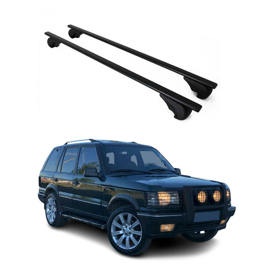 Portbagaj de plafon pentru Range Rover 1994-2002 75kg, negru metalic, 2 buc.