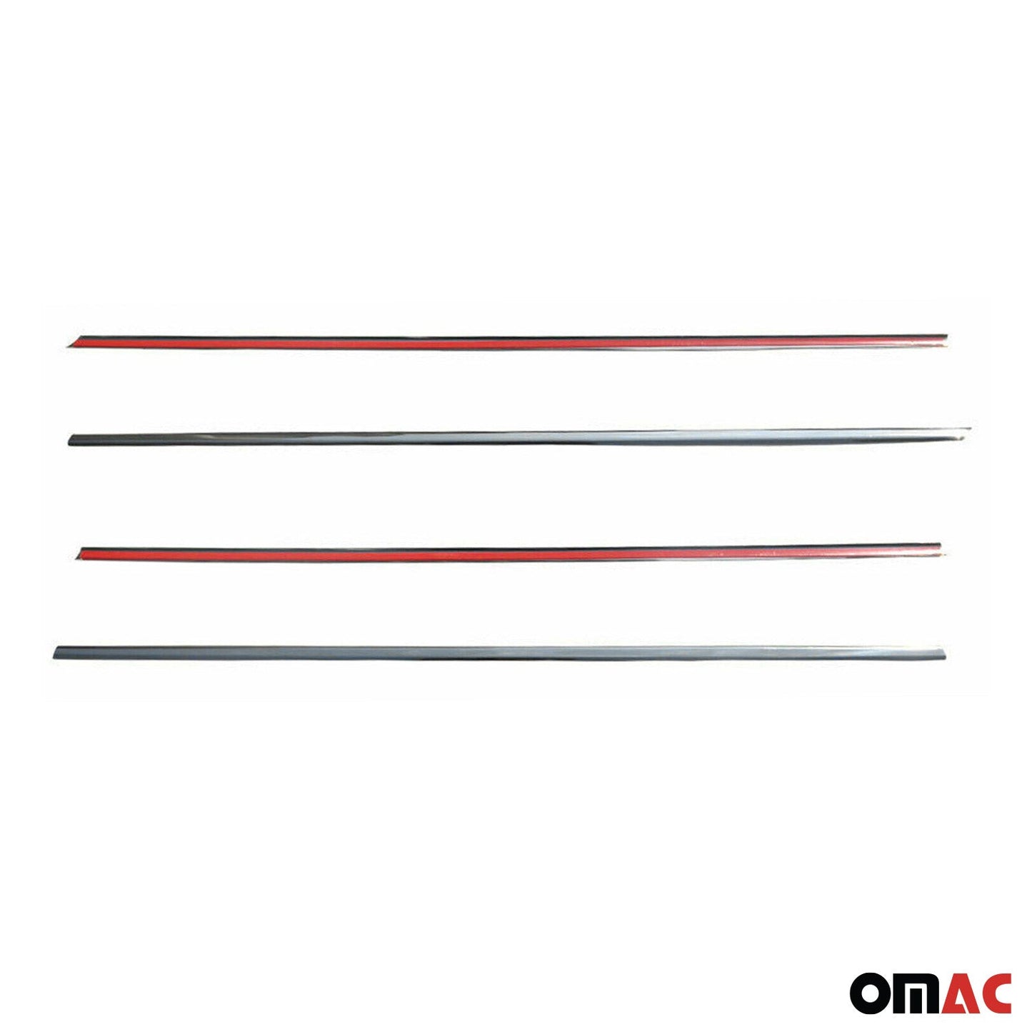 Benzi decorative pentru geamuri pentru Toyota Corolla Saloon 2002-2007, cromate, set 4 piese