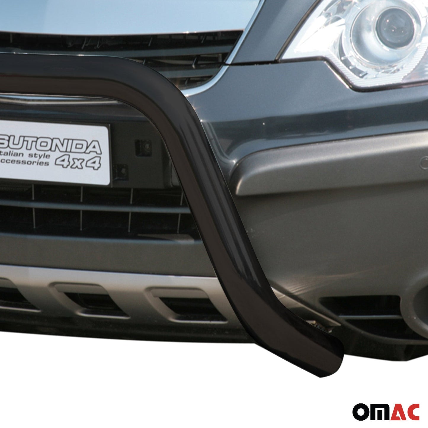 Bară de protecție/buton față pentru Opel Antara 2007-2011, ø76mm, oțel, negru, protecție