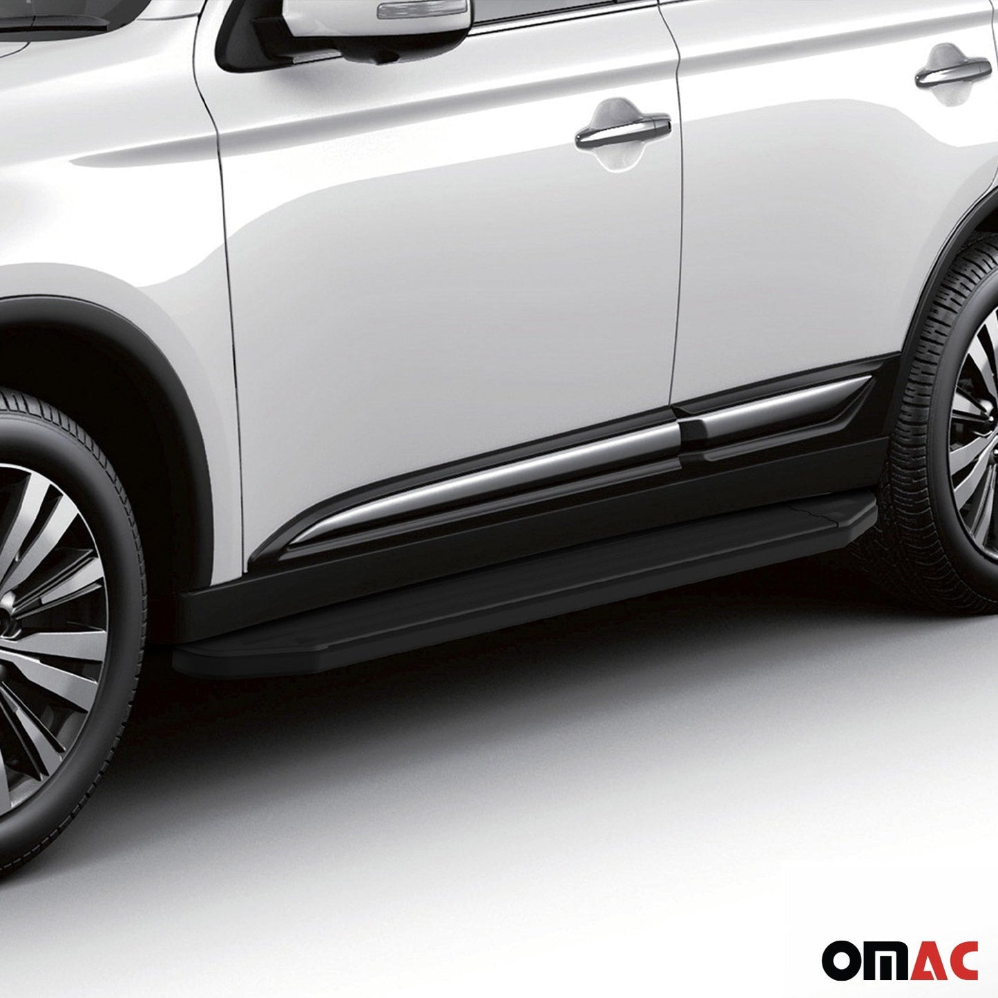 Trittbretter Seitenschweller für Mitsubishi ASX 2010-2024 Alu Schwarz ABE