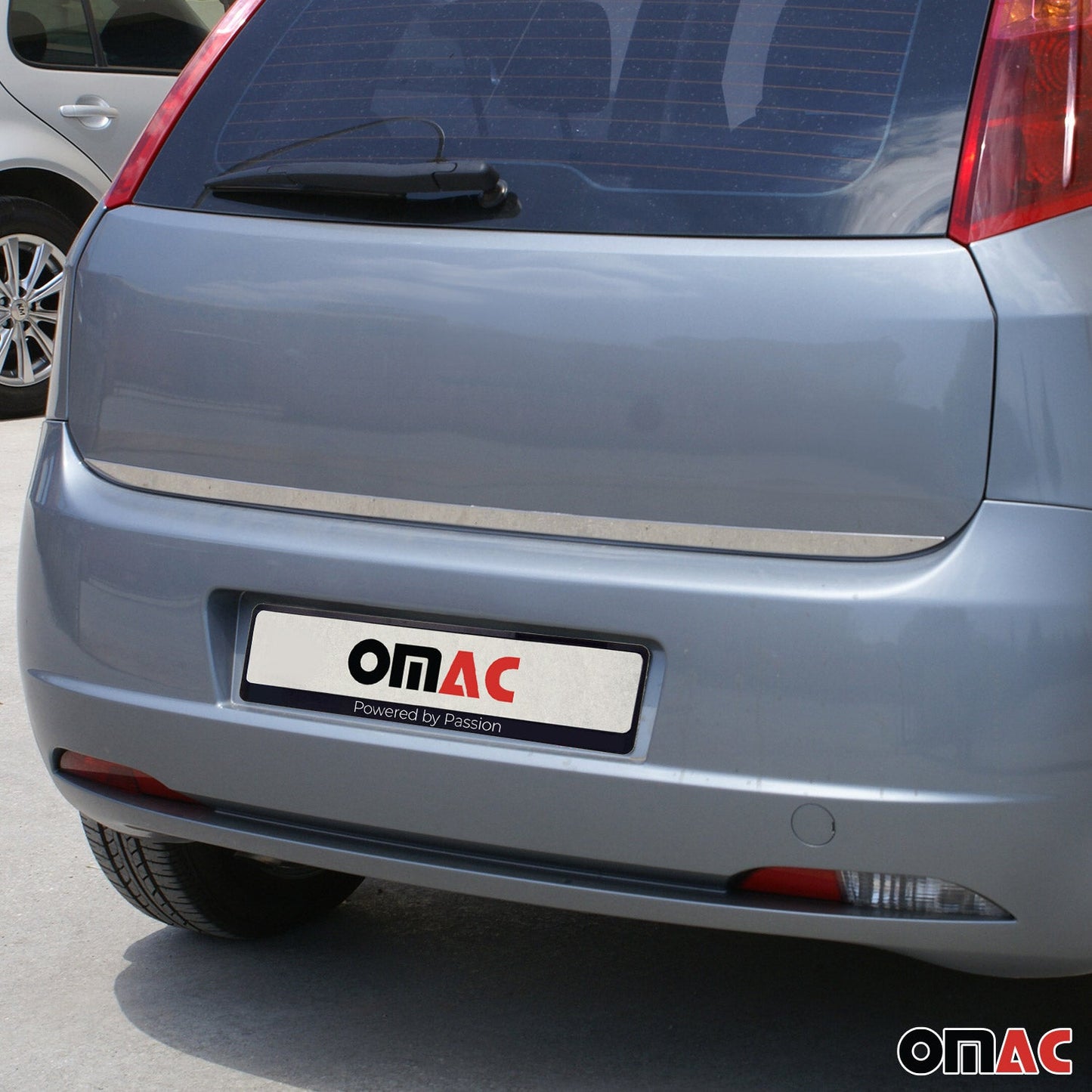 Bandă decorativă portbagaj, bandă decorativă spate pentru Fiat Punto Evo 2008-2012, partea inferioară din oțel inoxidabil cromat