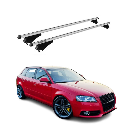 Menabo Dachträger Grundtäger für Audi A3 Sportback 2004-2012 75kg Alu Silber 2x