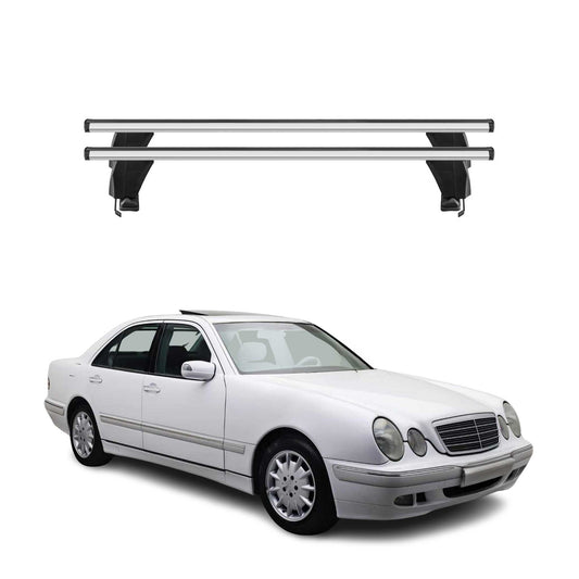 Menabo Dachträger für Mercedes E Klasse W210 Limo 1995-2003 50kg Alu Silber 2x